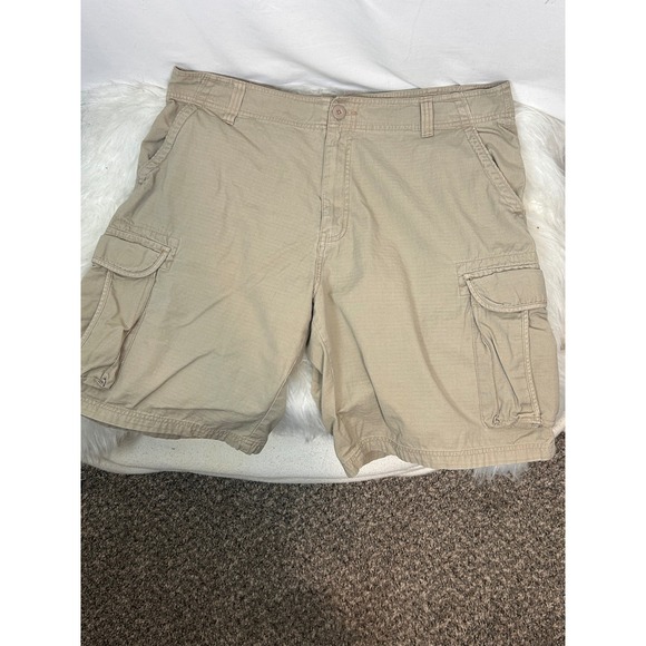 Magellan Sportswear Other - Magellan Sportswear Mens Khaki Tan Ripstop Cargo Shorts Size 38 Cotton Outdoor
